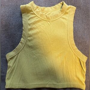 Shiny by Nature Matcha Sleeveless Cropped Top